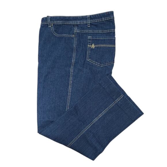 Ashley Stewart High Rise Straight Leg Stretch Jeans Size 16  Blue Comfortable - Picture 1 of 7